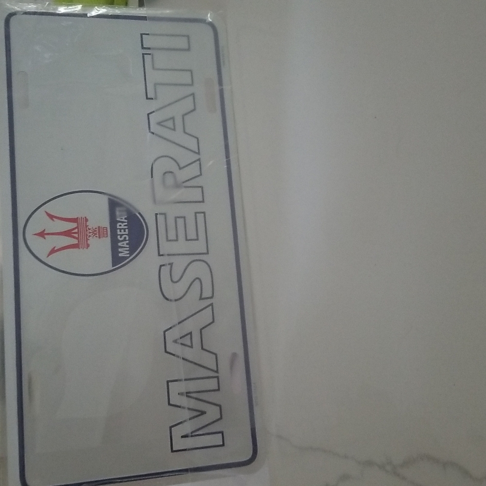 Maserati license plate